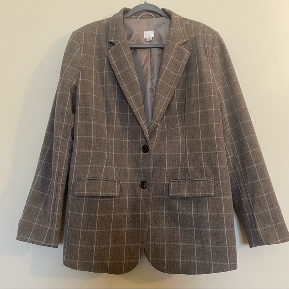 a new day Plaid Longline Blazer 16 - Picture 2 of 6